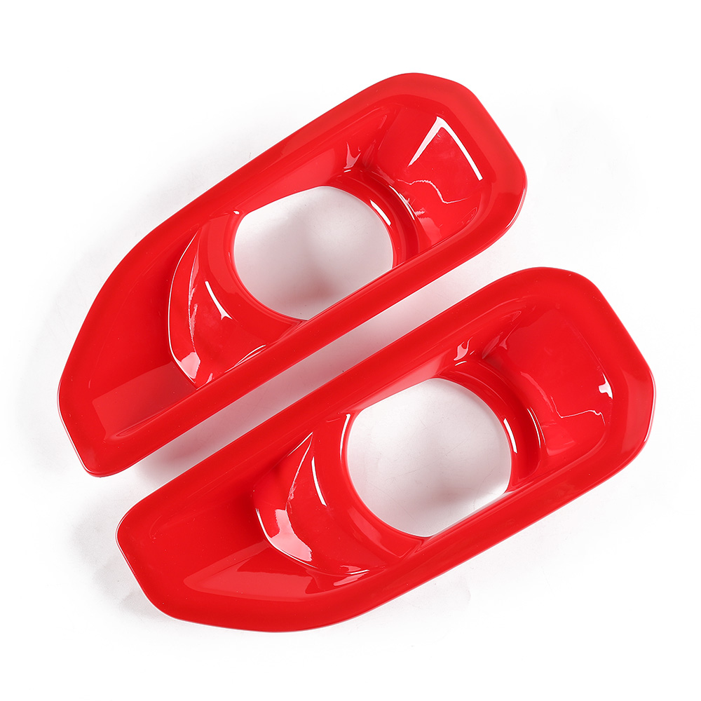 ABS Front Bumper Fog Light Decoration Red For Jeep Wrangler JL Sahara 2018+ Auto Internal Accessories