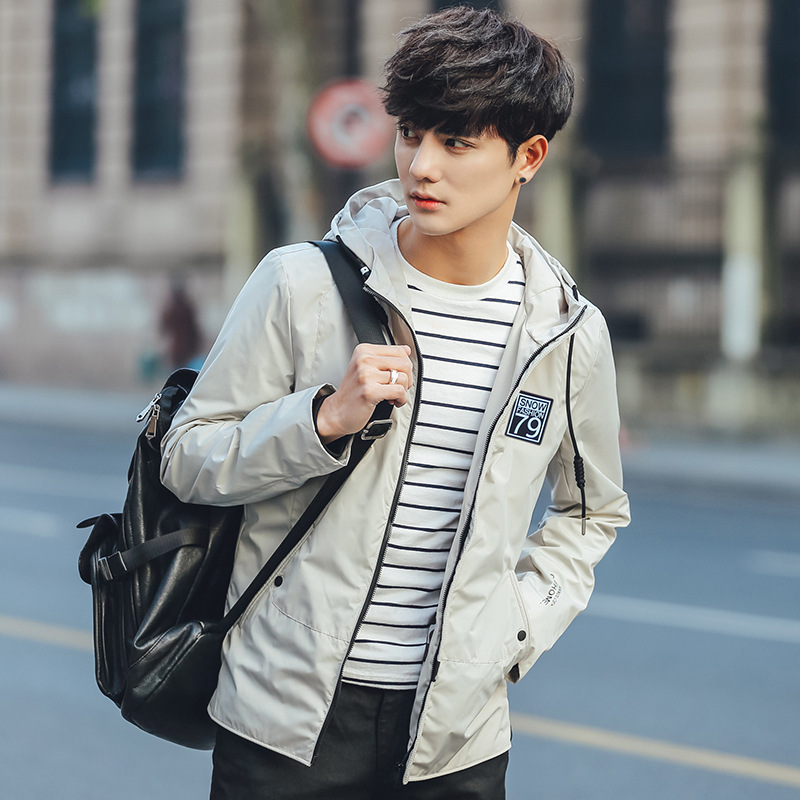 2017 Spring And Autumn New Style Men Hooded Thin Lettered Coat Origional Hong Kong Style Slim Fit Jacket Men's, Blue
2017 Spring And Autumn New Style Men Hooded Thin Lettered Coat Origional Hong Kong Style Slim Fit Jacket Men's, Blue
