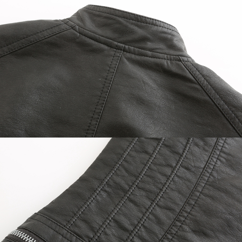 Women Leather Jacket Slim Vintage Matte Leather Coat Wool Inner Winter Suede Stand Collar Motor Biker Outerwear Jacket Fashion