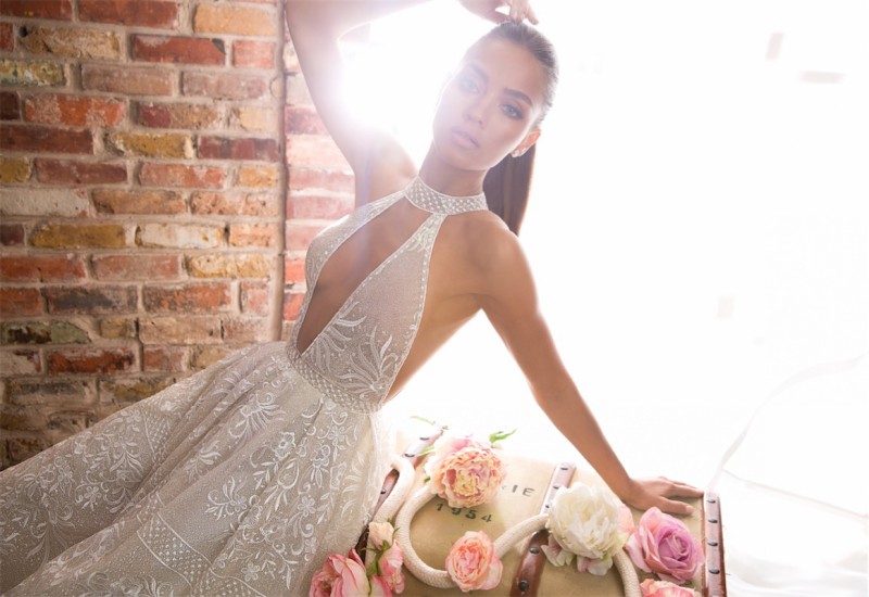 2019 Elihav Sasson A Line Wedding Dresses Vintage Boho Bohemian Beach Bridal Gowns High Neck Lace Appliqued Wedding Dress robe de mariée
