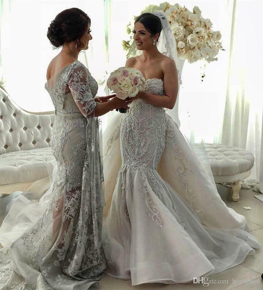 2019 Gorgeous Mermaid Wedding Dresses With Detachable Train Sweetheart Lace Appliques Country Wedding Dress Sweep Train Boho Bridal Gowns, Gold
2019 Gorgeous Mermaid Wedding Dresses With Detachable Train Sweetheart Lace Appliques Country Wedding Dress Sweep Train Boho Bridal Gowns, Gold