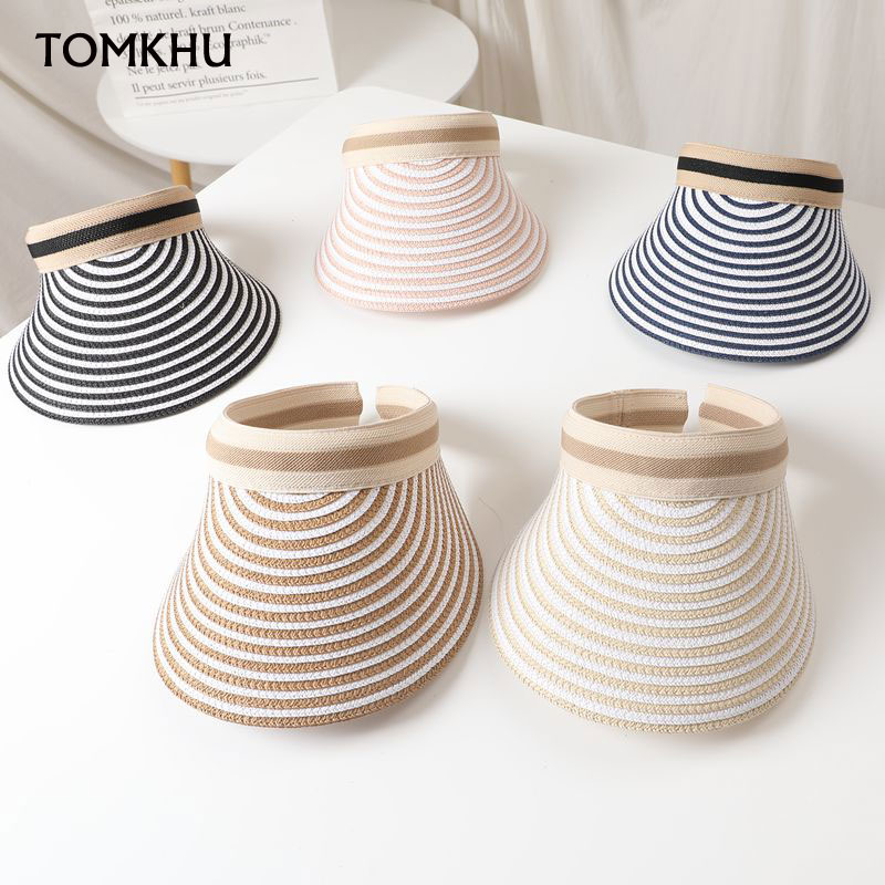 Sunmmer Women Sun Hat Ladies Weave Straw Empty Top Sun Visor Hat Clip-On Contrast Color Striped Wide Brim Anti-UV Outdoor Beach, Black
Sunmmer Women Sun Hat Ladies Weave Straw Empty Top Sun Visor Hat Clip-On Contrast Color Striped Wide Brim Anti-UV Outdoor Beach, Black
