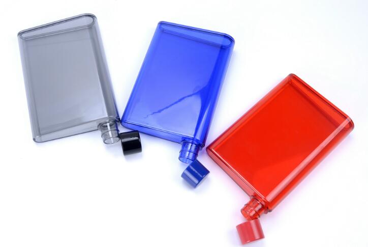 A6 Notebook Square Flat Water Bottle Creative Gift Portable Cover Student Movement Kettle Plastic Water Bottle