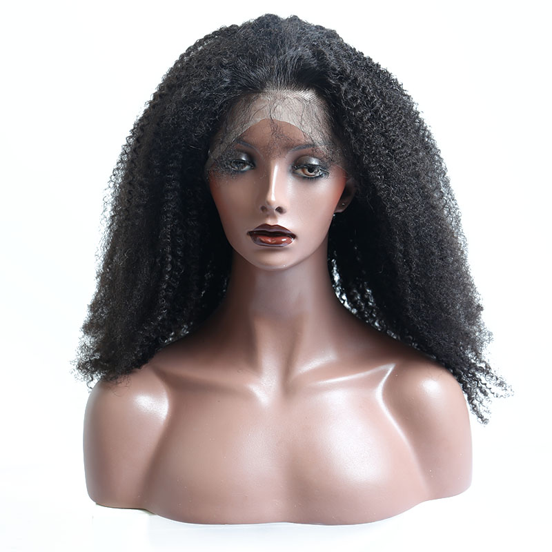 Diva1 Afro Kinky Curly human hair wig 130% density Brazilian Lace front Wigs Pre Plucked With Baby Virgin 12inch