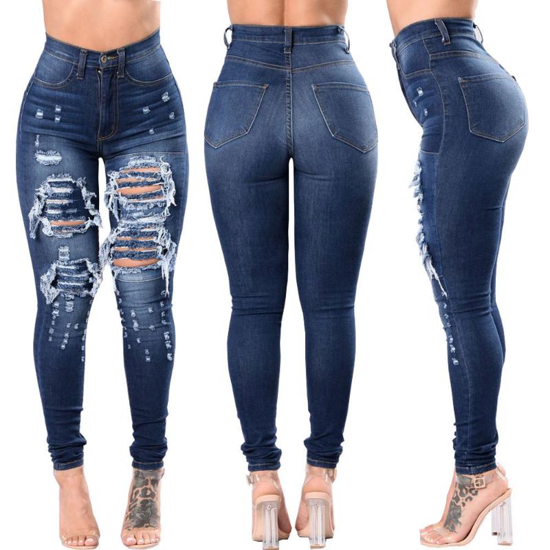 With Holes Jeans Skinny Pants Women's High Waist Jeans Slim Stretch Denim Jean Bodycon Tassel Belt Bandage Skinny Push pants, Blue
With Holes Jeans Skinny Pants Women's High Waist Jeans Slim Stretch Denim Jean Bodycon Tassel Belt Bandage Skinny Push pants, Blue