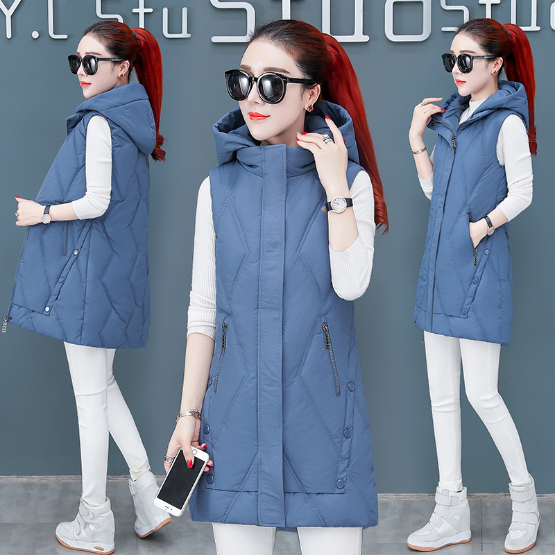 Wholesale women's autumn and winter new long section slim down cotton vest jacket size -3XL, Creamy-white
Wholesale women's autumn and winter new long section slim down cotton vest jacket size -3XL, Creamy-white