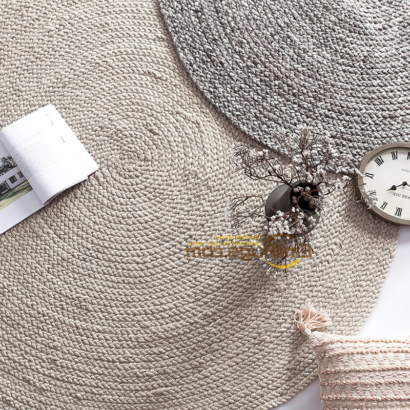 India Wool Manual Weave Plain Colour Concise Modern Bedside Blanket Round Blanket Land Pad Carpetgc193kilyg40, Rh -04
India Wool Manual Weave Plain Colour Concise Modern Bedside Blanket Round Blanket Land Pad Carpetgc193kilyg40, Rh -04
