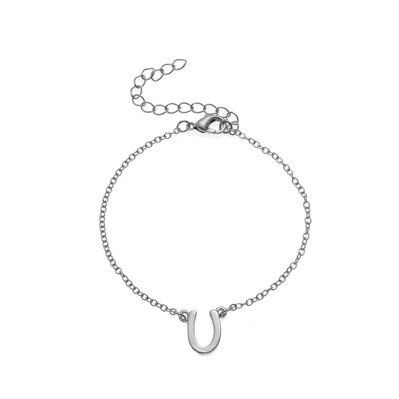 30PCS Lucky Horseshoe charm Bracelet Horse Shoe Hoof Bracelets Simple Alphabet Initial Name Letter Alphabet U Shape Bracelets Jewelry
30PCS Lucky Horseshoe charm Bracelet Horse Shoe Hoof Bracelets Simple Alphabet Initial Name Letter Alphabet U Shape Bracelets Jewelry