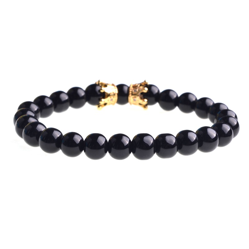 Double Crown Bracelet Beads Bracelet King Queen Luxury Charm Couple Jewelry Christmas Gift Lady Men