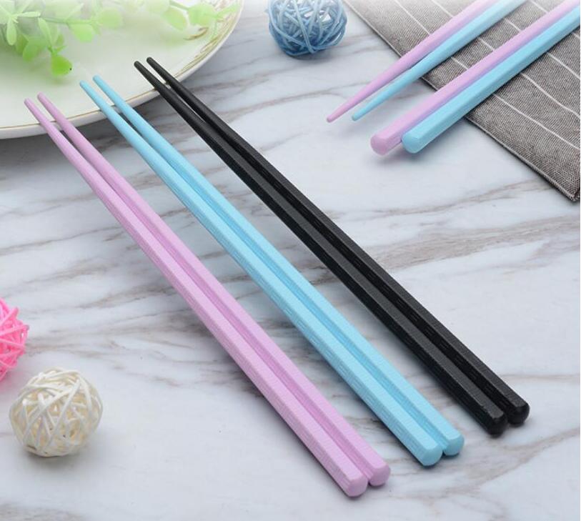 200pair sushi chopsticks Reusable Japanese Non-Slip Hashi chop sticks glass fiber black blue pink chopstick