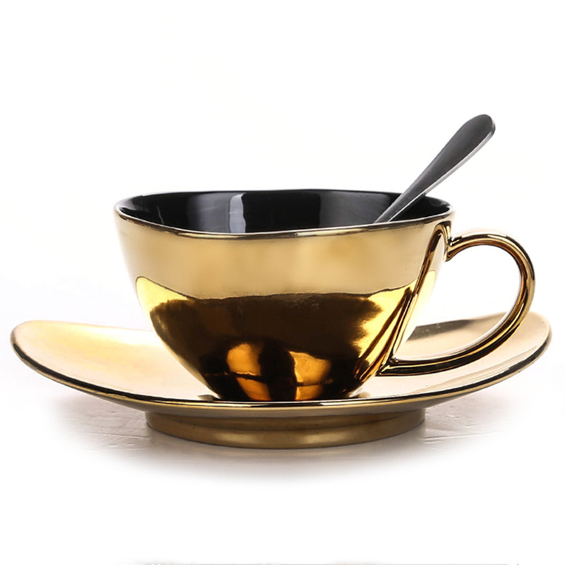 European Style Ceramic Coffee Cup Saucers Household Restaurant Afternoon Tea Coffee Mug Black Teacup Set
European Style Ceramic Coffee Cup Saucers Household Restaurant Afternoon Tea Coffee Mug Black Teacup Set