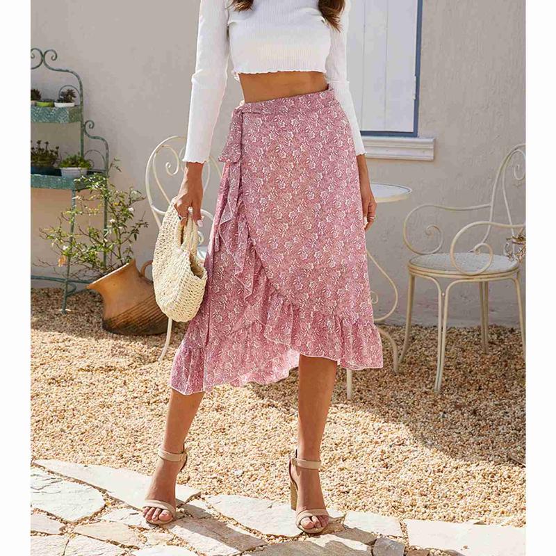 Summer Ladies Floral High Waist Lotus Leaf Casual Skirt Retro Wrap Bowknot Ladies Skirt, Beige
Summer Ladies Floral High Waist Lotus Leaf Casual Skirt Retro Wrap Bowknot Ladies Skirt, Beige