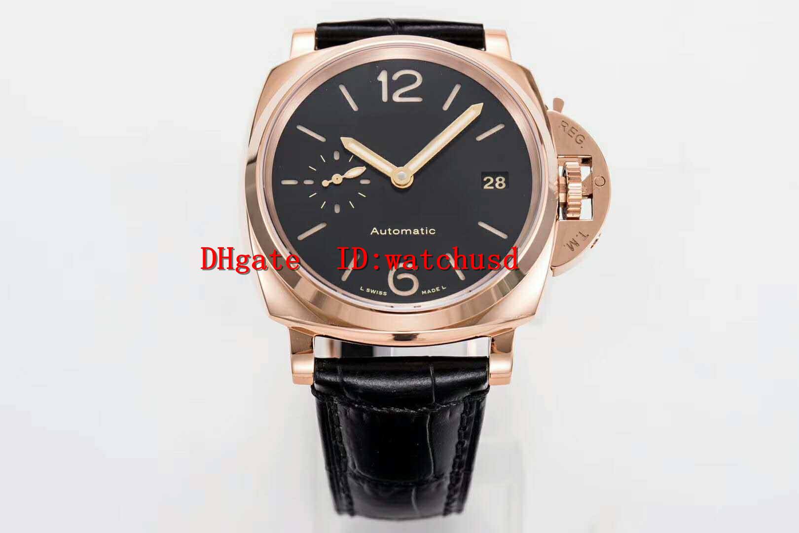 VS Factory 18K Rose Gold Luxury Watch Date Mens Wristwatch Luminous Casual Watch Sapphire Waterproof Automatic Mechanical Solid Case Back
VS Factory 18K Rose Gold Luxury Watch Date Mens Wristwatch Luminous Casual Watch Sapphire Waterproof Automatic Mechanical Solid Case Back