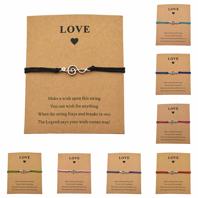 8 Colors Elegant Music Note Charm Bracelets Card Love Musical Jewelry Gift For Women Men Kids Music Lover Lucky Bracelets
8 Colors Elegant Music Note Charm Bracelets Card Love Musical Jewelry Gift For Women Men Kids Music Lover Lucky Bracelets