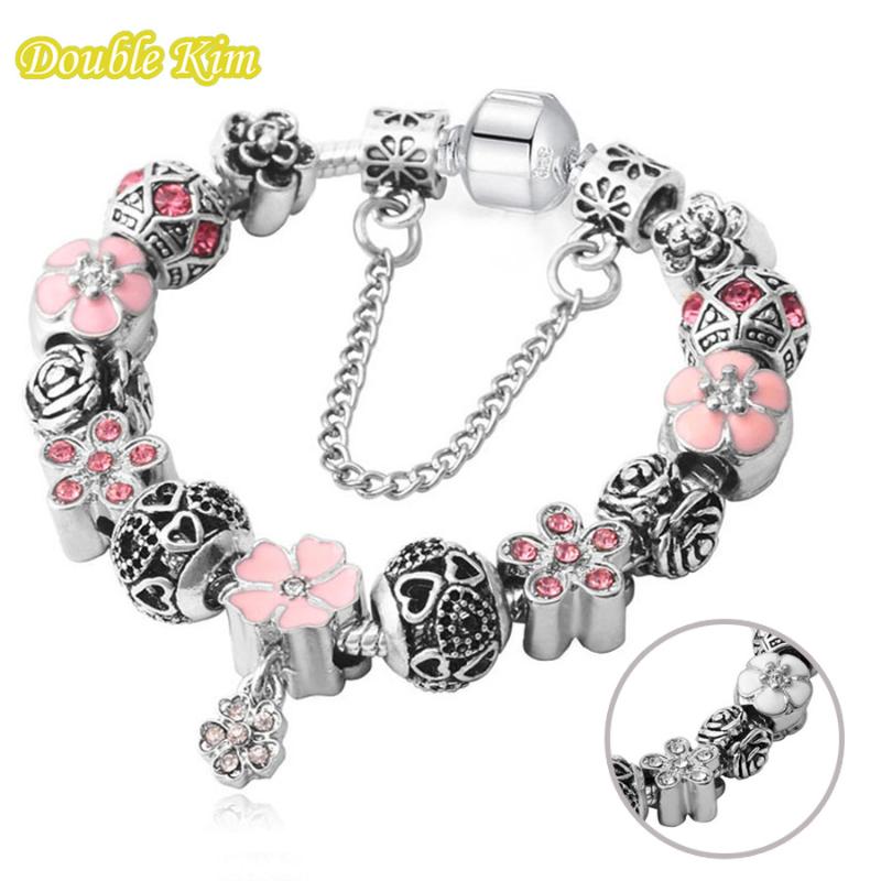 Beaded, Strands Charm Bracelet Crystal Alloy Lnlaid Zircon Many Beads Pink White Bracelets For Pulseira Europe Mother's Day Gift Diy
Beaded, Strands Charm Bracelet Crystal Alloy Lnlaid Zircon Many Beads Pink White Bracelets For Pulseira Europe Mother's Day Gift Diy