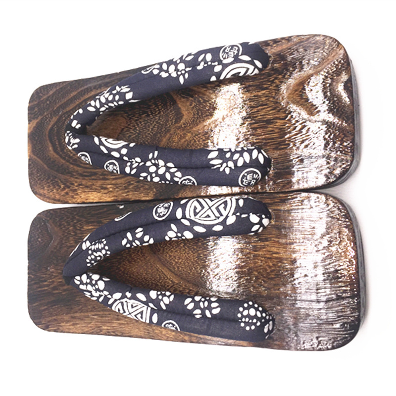 Mazefeng Unisex Shoes Print Wood Geta Sandals Men Chinese Geta Clogs Classial Wooden Slippers Mens Flip Flops Japanese Clogs Y200107