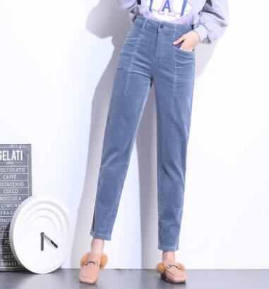 New fashion spring corduroy capris female harem pants blue gary white plus size high waist cotton blend bloomers pants jjl2001
New fashion spring corduroy capris female harem pants blue gary white plus size high waist cotton blend bloomers pants jjl2001
