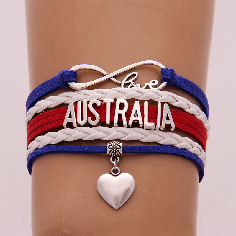 Infinity Love Australia Bracelets Bangles Heart Charm Braided Pu Leather Bracelet Jewelry For Women Men Hot Drop Shipping
Infinity Love Australia Bracelets Bangles Heart Charm Braided Pu Leather Bracelet Jewelry For Women Men Hot Drop Shipping