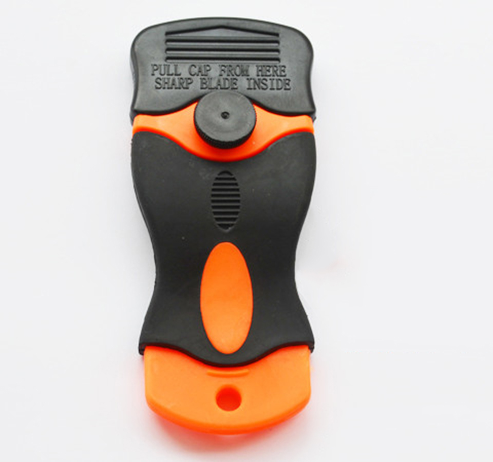 Safety Razor Scraper for Auto Detailing & Household | Stainless Steel & Plastic Blades for Scratch-Free Adhesive & Glue Removal MO-81