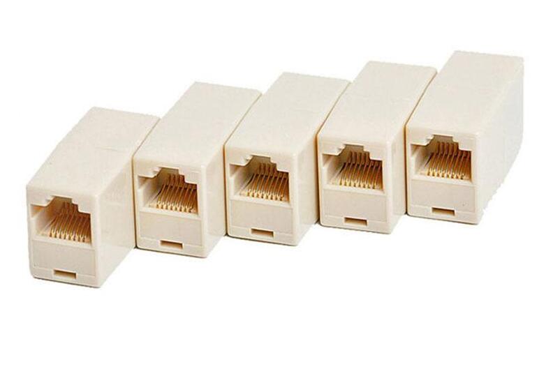 

RJ45 Network Cable Extender Plug Phone Joiner Coupler Connector CAT5E CAT6 Ethernet Lan Repeater Extension Adapter Converter 8P8C 4P4c