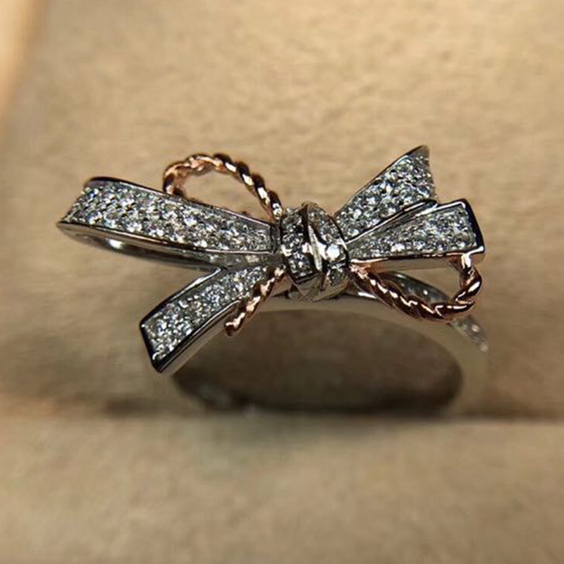 Sparkling Bowknot Bow Knot Bling Zircon Stone Rings For Women Fashion Wedding Engagement Rings Valentine's Day Gift Jewelry
Sparkling Bowknot Bow Knot Bling Zircon Stone Rings For Women Fashion Wedding Engagement Rings Valentine's Day Gift Jewelry