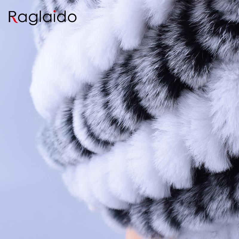 Genuine Rex Rabbit Fur Hat Snow Cap Winter Hats for Women Girls Real Knitting Skullies Beanies natural fluffy hat LQ11169 S18120302