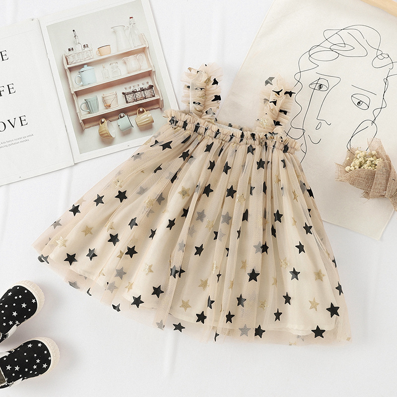2019 New Children's Dress For Girls Fashion Sling Baby Dresses Star Mesh Sleeveless Girl Tutu Dress Cute Princess Party Costumes Y200102, As picture
2019 New Children's Dress For Girls Fashion Sling Baby Dresses Star Mesh Sleeveless Girl Tutu Dress Cute Princess Party Costumes Y200102, As picture