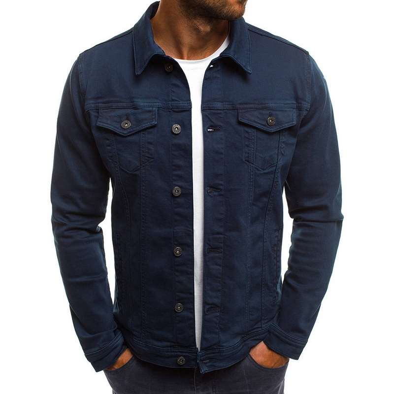 Laamei 2019 Men's Denim Jacket High Quality Fashion Jeans Jackets Slim Casual Streetwear Vintage Men Jean Clothing Plus Size S191019