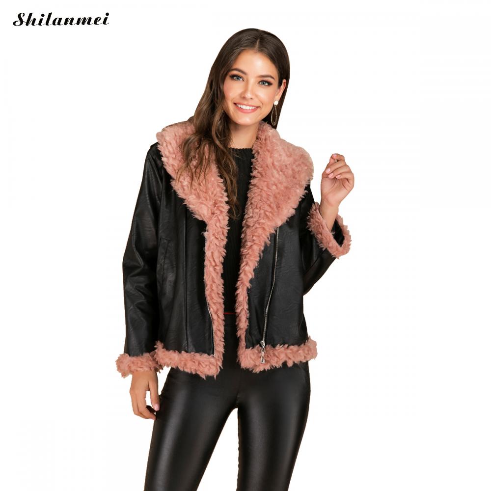 Fur Patchwork Pu Leather Jacket Women Thermal Lapel Fashion Leather Outwear Artificial Fur Pu Jacket Casual Zipper Coat, Beige
Fur Patchwork Pu Leather Jacket Women Thermal Lapel Fashion Leather Outwear Artificial Fur Pu Jacket Casual Zipper Coat, Beige