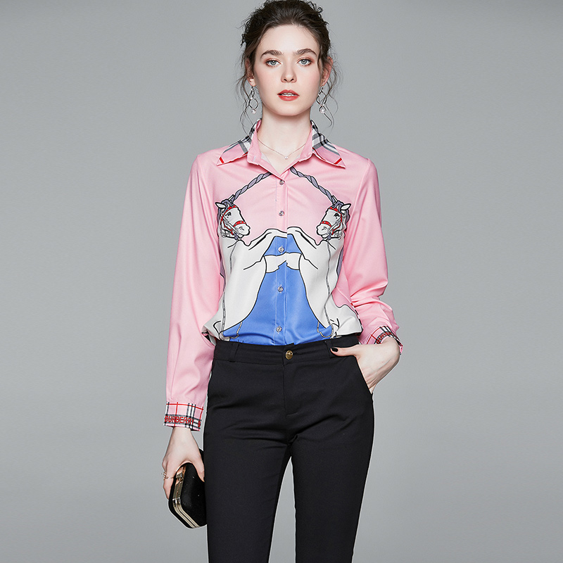Hot Sale Runway Designer Elegant Shirts Women Fashion Long Sleeve Lapel Neck Casual Ladies Button Shirt Blouses Printed Office Shirts Tops, White
Hot Sale Runway Designer Elegant Shirts Women Fashion Long Sleeve Lapel Neck Casual Ladies Button Shirt Blouses Printed Office Shirts Tops, White