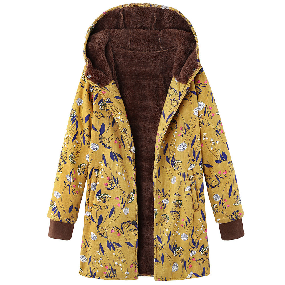Joineles Autumn Winter Plus Size Women Hooded Coats Floral Print Thick Warm Cotton Parkas Long Sleeves Casual 5xl Female Outwear, Green
Joineles Autumn Winter Plus Size Women Hooded Coats Floral Print Thick Warm Cotton Parkas Long Sleeves Casual 5xl Female Outwear, Green