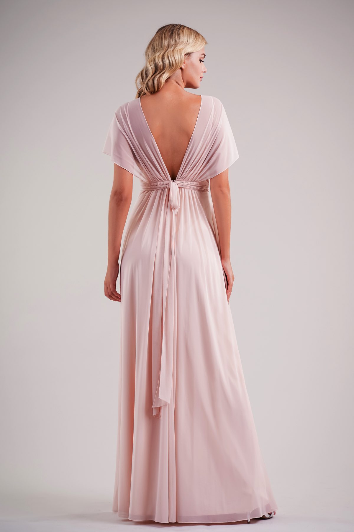 New Fashion Jasmine Bridesmaid Dresses Chiffon V Neck Ankle Length Plus Size Maid Of Honor Gowns Wedding Guests Robes