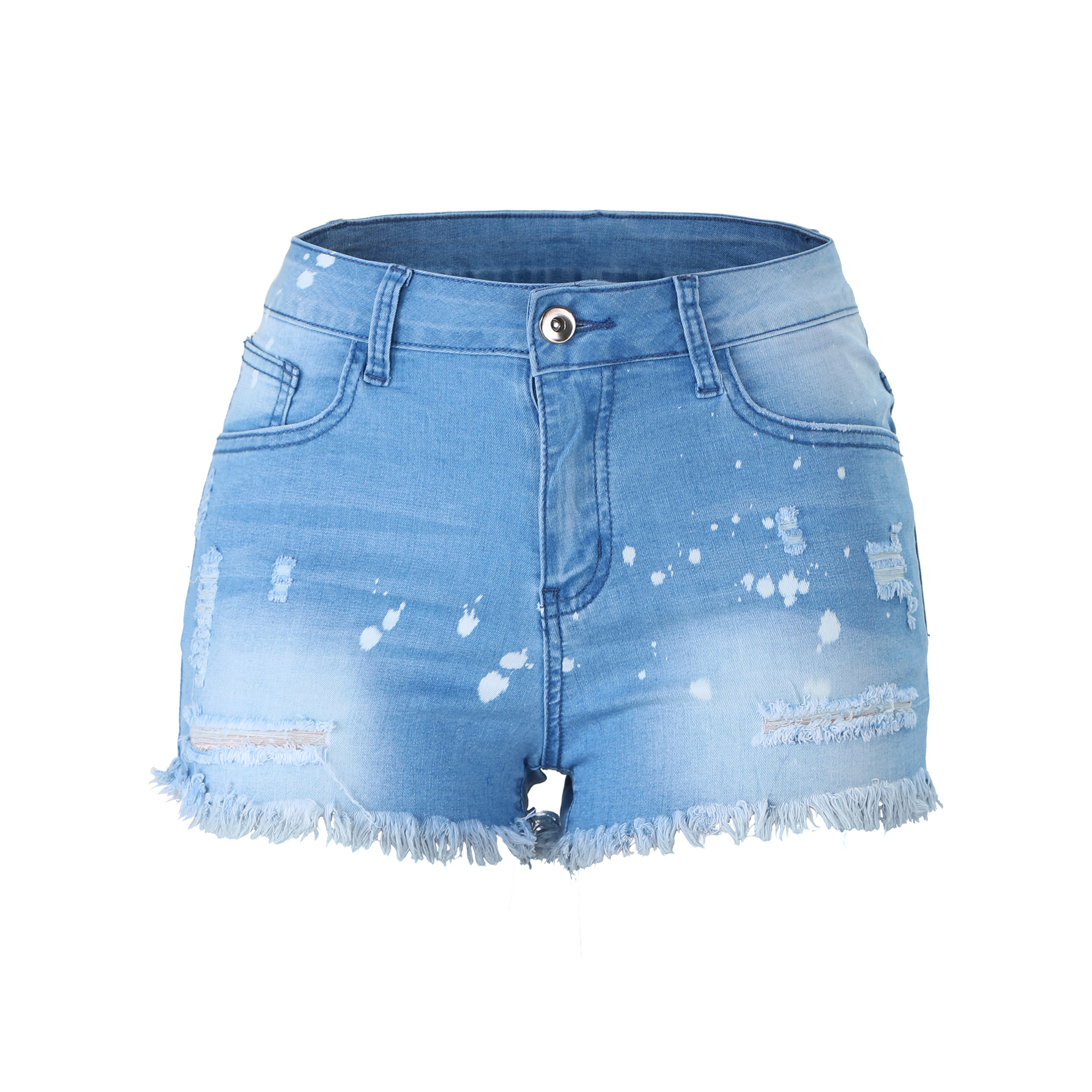 2020 jeans femme Women Denim Shorts Fashion High Waist Hole Ripped Tassel Short Jeans Female Slim Fitness Shorts