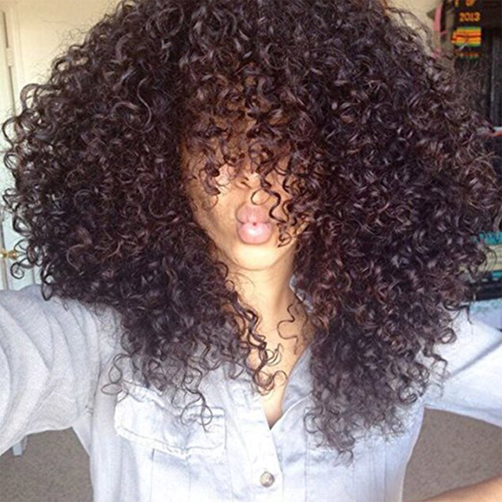 16 inch 100% Human Hair Wigs for Black Women Short kinky curly Curls Wig with Bangs lace front brazilian hd swiss pre plucked 130% daily use