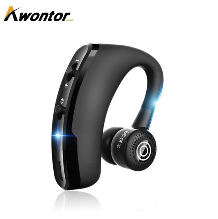 

Business V9 Bluetooth Earphones Voyager Handfree Phone Call Upgrade Single Earhook, Black