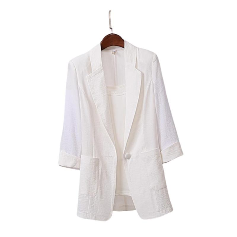 MISSKY Women Blazers Solid Color Summer Spring Coat Cotton Linen Medium Long Loose Suit Jacket Female Tops New, Black
MISSKY Women Blazers Solid Color Summer Spring Coat Cotton Linen Medium Long Loose Suit Jacket Female Tops New, Black