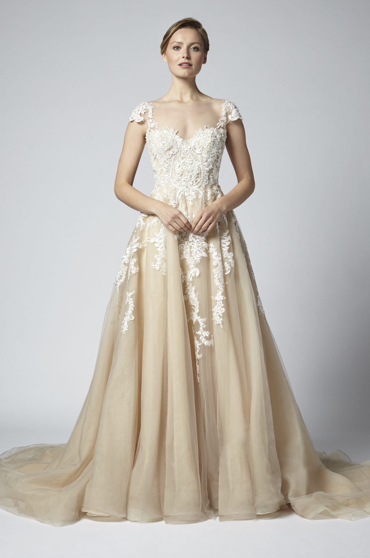 henry roth champagne wedding dresses lace cap sleeve bohemian beach bridal gowns boho a line wedding dress robe de marie