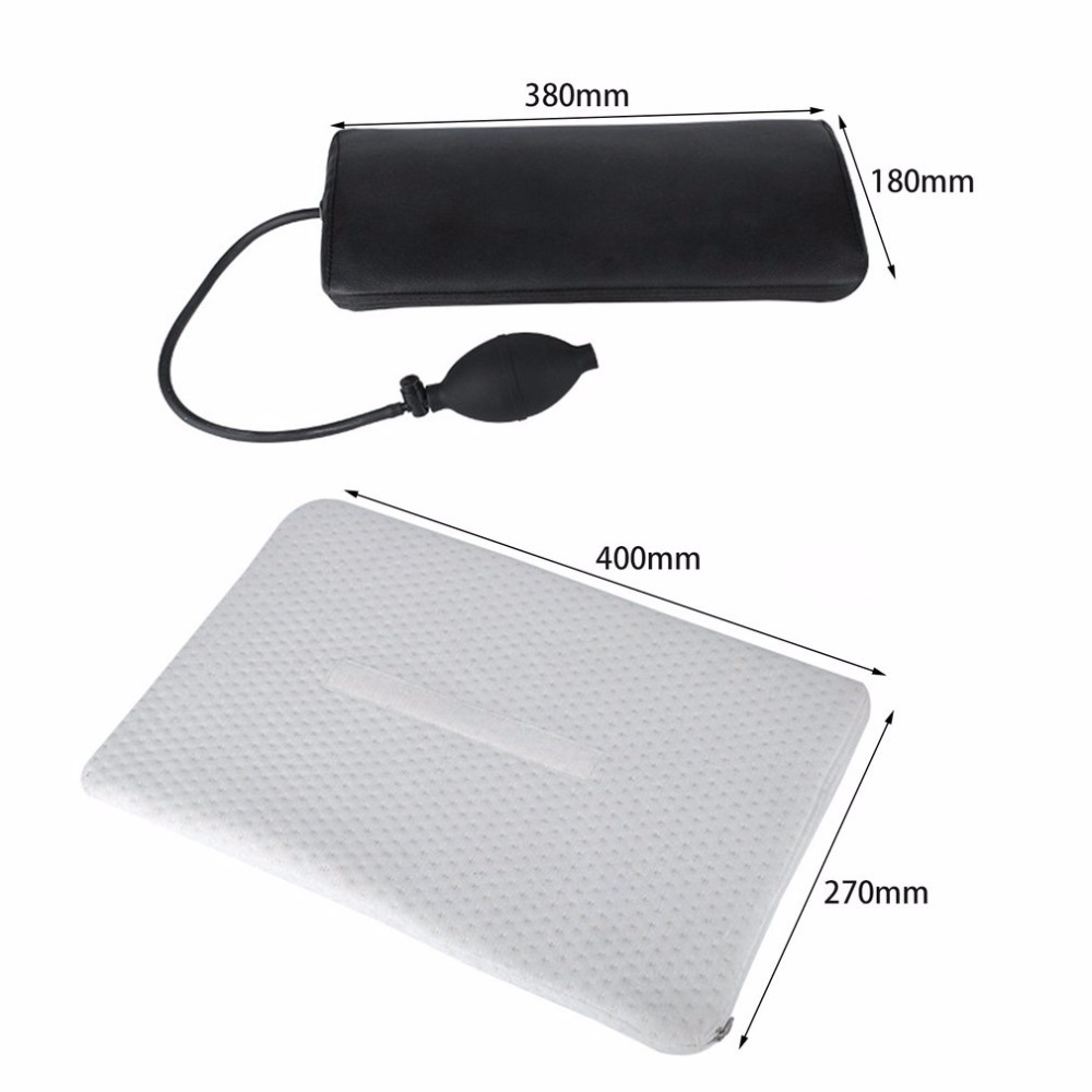 Manual Inflatable Spine Pain Relief Back Massage Cushion Lumbar Traction Stretching Device Waist Spine Relax Health Care