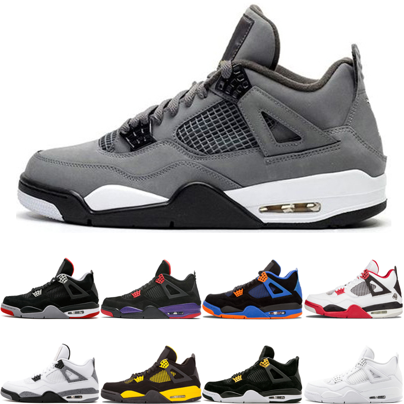 Cool Grey Classic 4 4s Designer Basketball Shoes 2019 Bred NRG Raptors Silt Red Wings white cement Mens sports sneakers size 8-13, Thunder
Cool Grey Classic 4 4s Designer Basketball Shoes 2019 Bred NRG Raptors Silt Red Wings white cement Mens sports sneakers size 8-13, Thunder