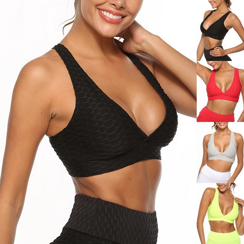 Women Sports Slim Sexy Yoga Tops Workout Fitness Clothes Seamless Wrap Bra Gym Activewear Yoga Suit, Black
Women Sports Slim Sexy Yoga Tops Workout Fitness Clothes Seamless Wrap Bra Gym Activewear Yoga Suit, Black