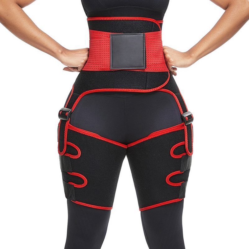 3 in 1 neoprene sweat sauna shaper body slim Belts thigh trimmer leg shapers High waist trainer Shapewear compression waist belt T200526