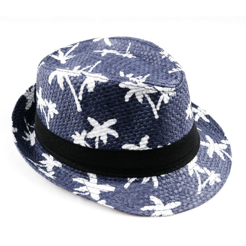 LNPBD 2017 hot sale Summer straw Sun hat kids Beach Sun hat Trilby panama Hat handwork for boy girl Children 4 colour D19011103