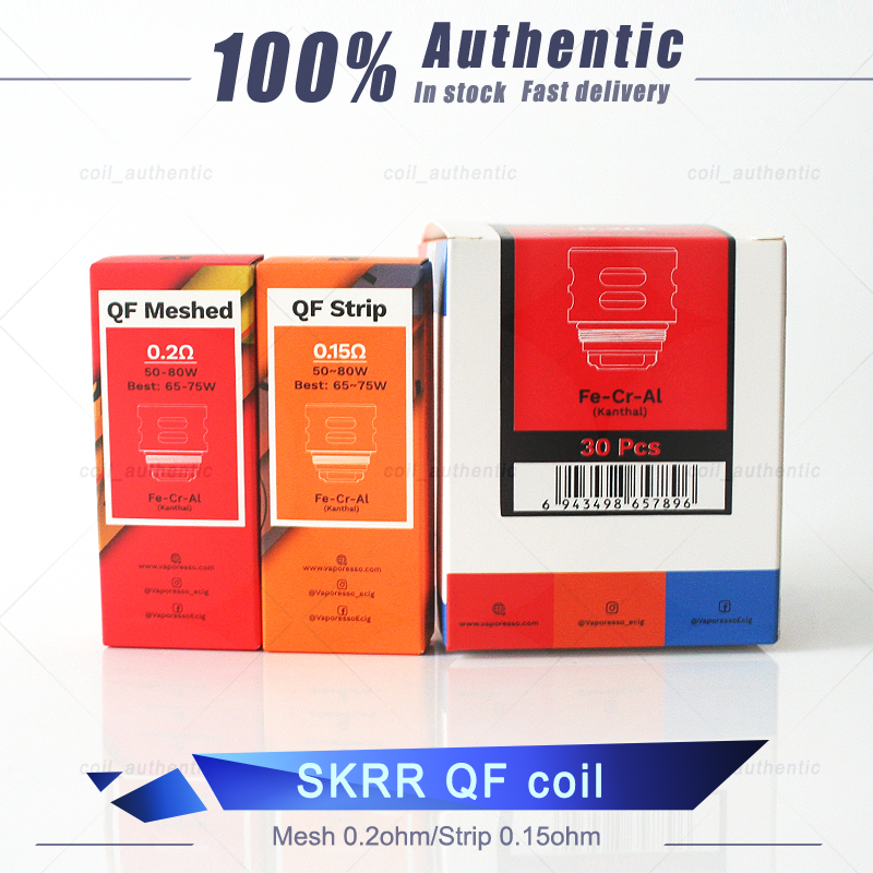 SKRR Tank Coil SK 0.5ohm QF Meshed 0.2ohm QF Strips Coils 0.15ohm For Luxe 100% Authentic
SKRR Tank Coil SK 0.5ohm QF Meshed 0.2ohm QF Strips Coils 0.15ohm For Luxe 100% Authentic