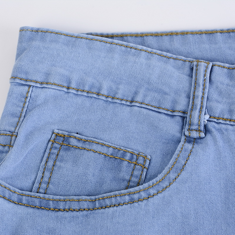 MoneRffi New Men Ripped Holes Pencil Pants Zipped Skinny Jeans Casual Pants with Pleated Patchwork Slim Fit Biker Male Jeans