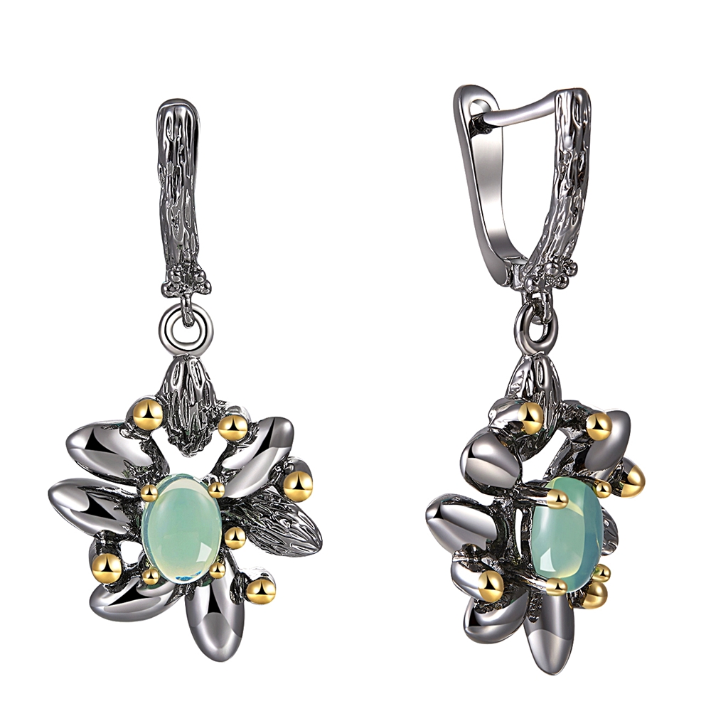 Blue stone Dangle Earrings Black flower Jewellery Vintage Gold+Black plating Fast delivery Jewelry Drop earring for women
Blue stone Dangle Earrings Black flower Jewellery Vintage Gold+Black plating Fast delivery Jewelry Drop earring for women