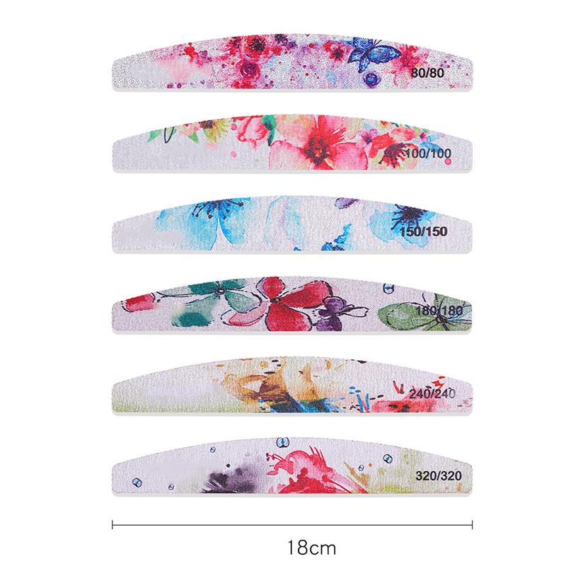 Flower Polish Block Nail file Sanding Nail Art Pedicure Tools Salon Sander Accessory