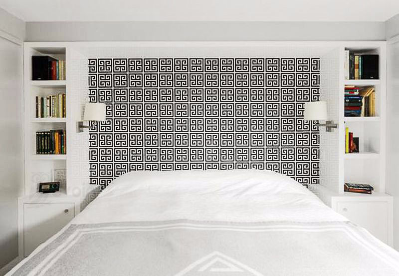 selling Greek Key Lattice Modern Geometric Wallpaper el Study Background Wall PVC Bathroom Waterproof Wallpaper5109256