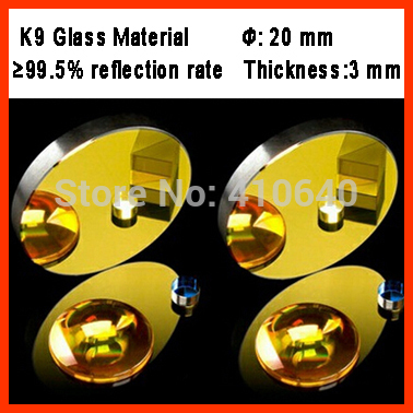 1 Piece Diameter 20 mm K9 CO2 laser reflection mirror glass material with golden coating for laser engraver cutting Machine
1 Piece Diameter 20 mm K9 CO2 laser reflection mirror glass material with golden coating for laser engraver cutting Machine