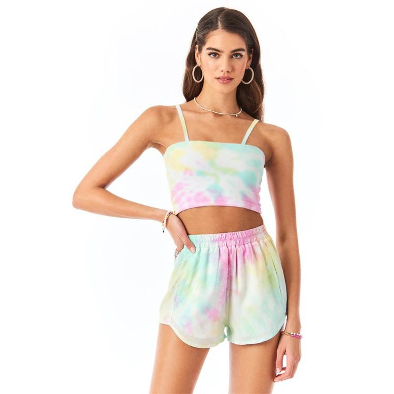Summer Sleepwear Home Clothes Women's Tie-dye Printed Sleeveless Tank Tops Shorts Pajamas Set Sexy Nightwear Femme Casual Pyjama, Green
Summer Sleepwear Home Clothes Women's Tie-dye Printed Sleeveless Tank Tops Shorts Pajamas Set Sexy Nightwear Femme Casual Pyjama, Green