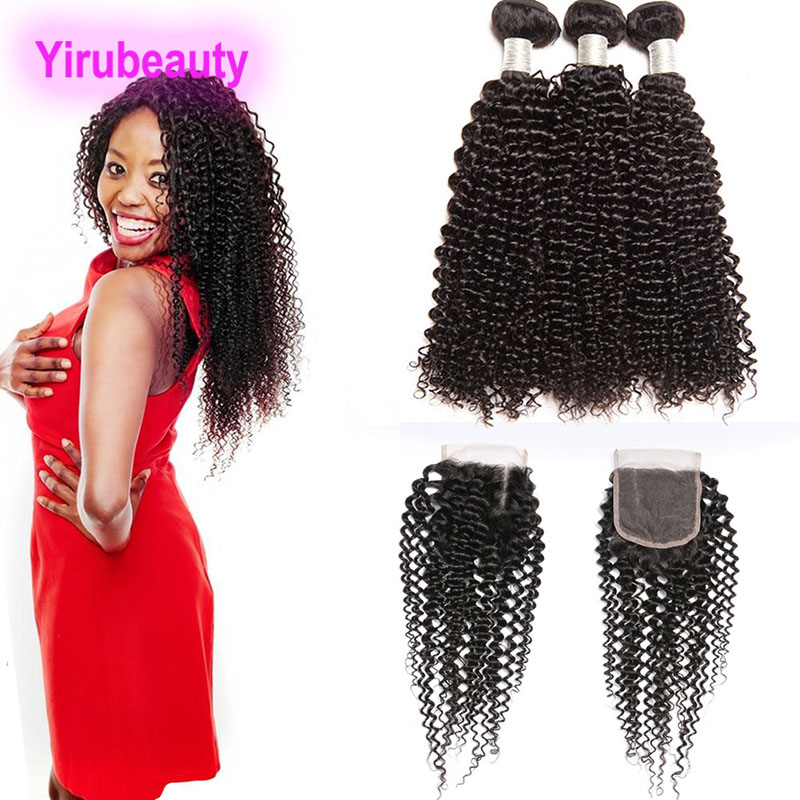 Indian Kinky Curly Virgin Human Hair Wefts Lace Closure 4X4 With Bundles 10-28inch Bundles With Lace Closure Baby Hair, Natural color
Indian Kinky Curly Virgin Human Hair Wefts Lace Closure 4X4 With Bundles 10-28inch Bundles With Lace Closure Baby Hair, Natural color